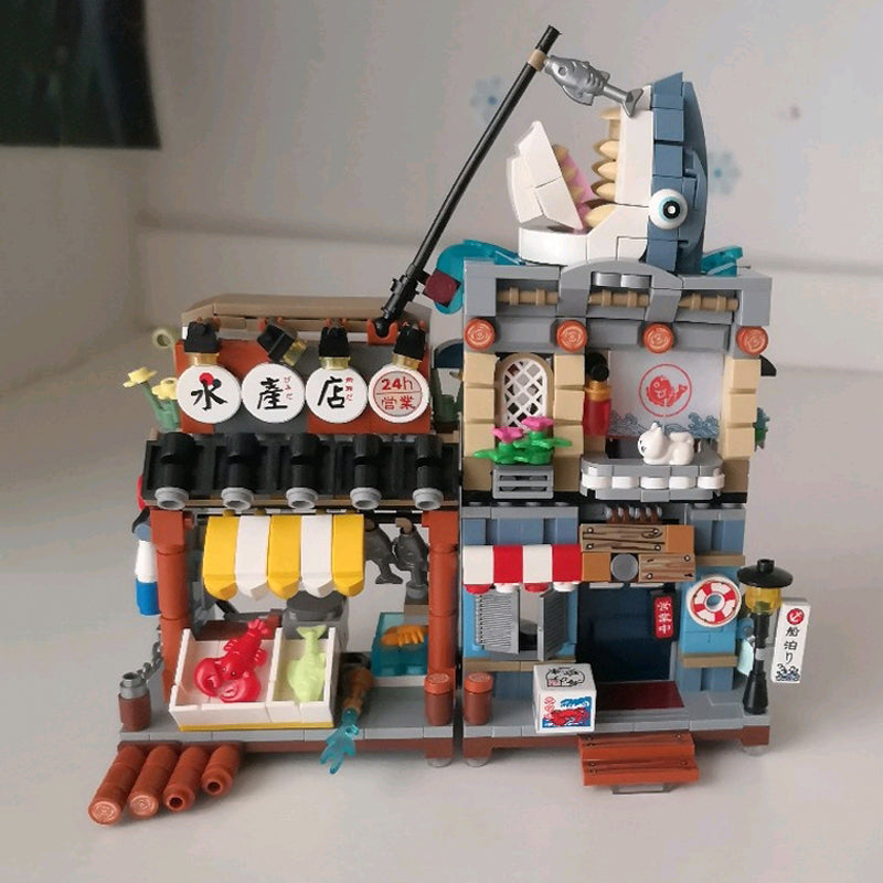 Japanese Ramen Bar Seafood Store Micro Building Sets