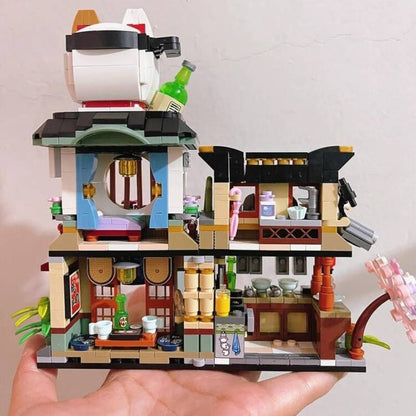 Japanese Ramen Bar Seafood Store Micro Building Sets