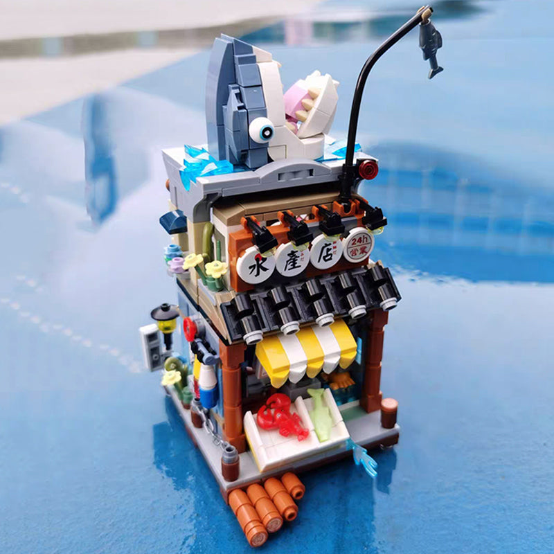 Japanese Ramen Bar Seafood Store Micro Building Sets