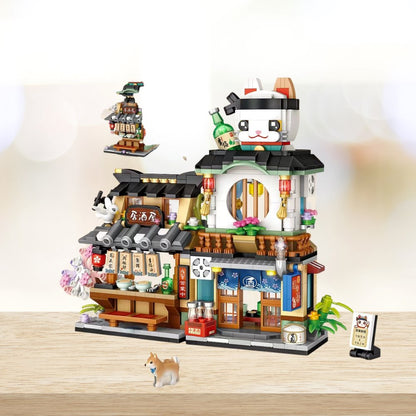 Japanese Ramen Bar Seafood Store Micro Building Sets