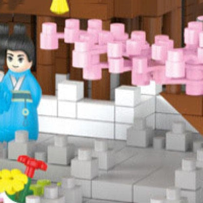 Japanese Sakura Palace Shrine Nano Building Blocks