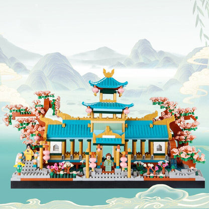 Japanese Sakura Palace Shrine Nano Building Blocks