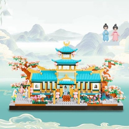 Japanese Sakura Palace Shrine Nano Building Blocks
