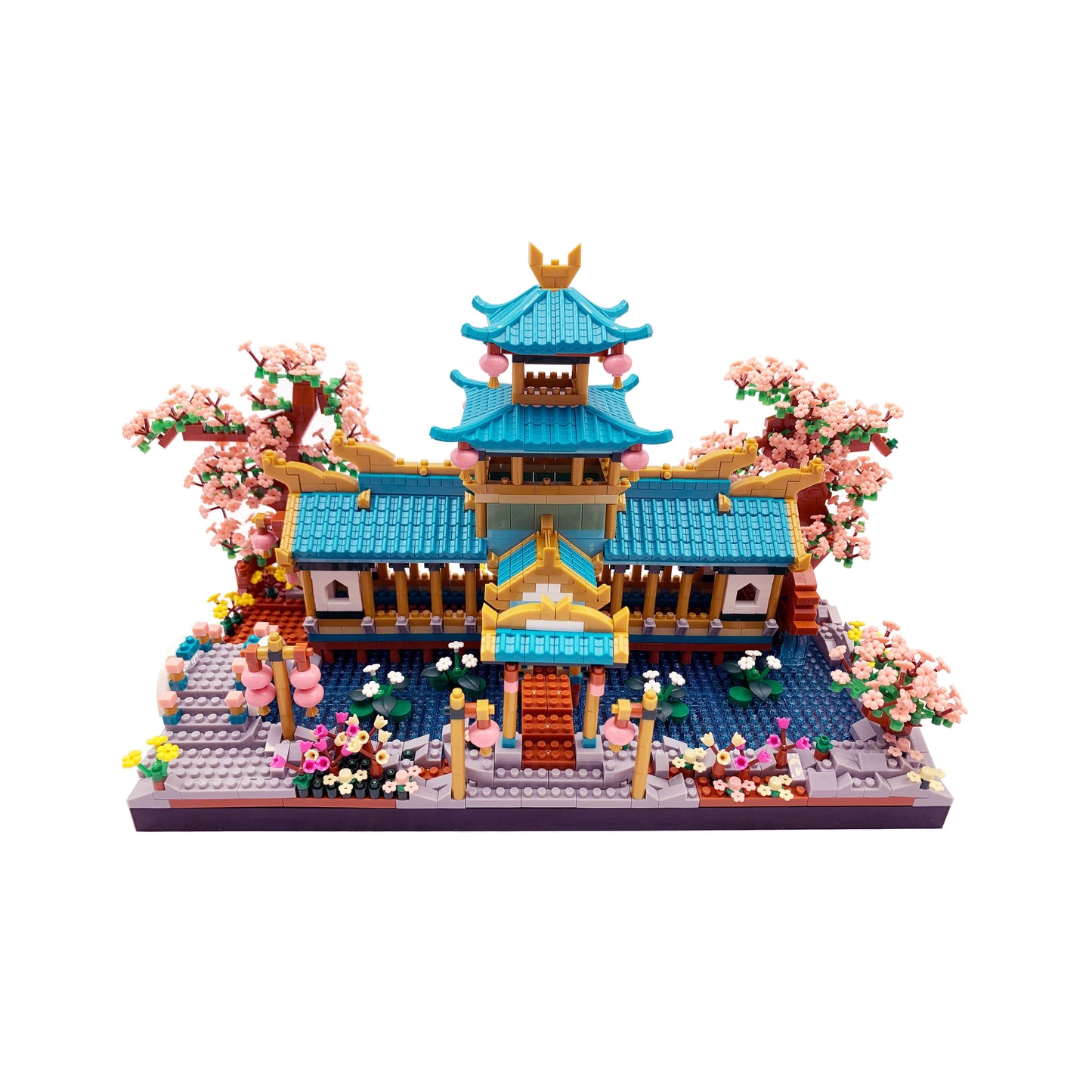 Japanese Sakura Palace Shrine Nano Building Blocks