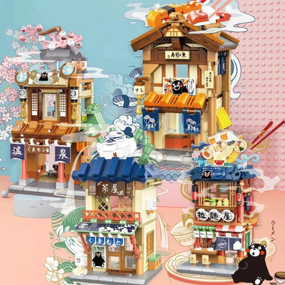 Japanese-themed Ramen Hot Spring Sushi Tea Micro Building Sets