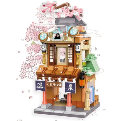 Japanese-themed Ramen Hot Spring Sushi Tea Micro Building Sets