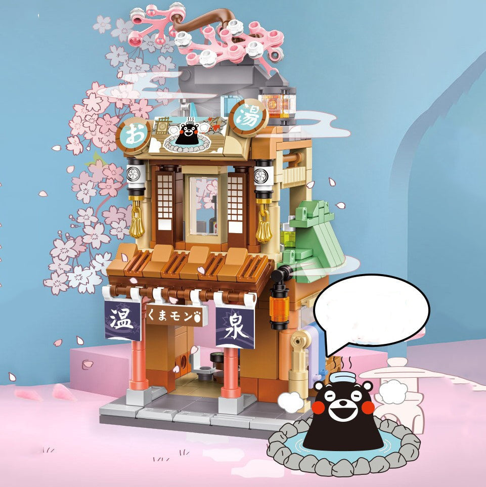 Japanese-themed Ramen Hot Spring Sushi Tea Micro Building Sets