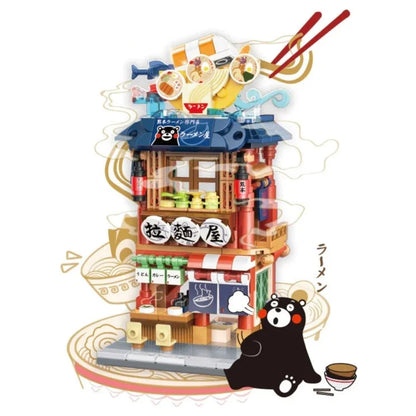 Japanese-themed Ramen Hot Spring Sushi Tea Micro Building Sets