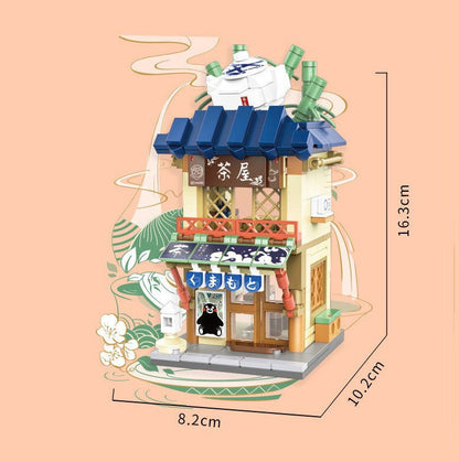 Japanese-themed Ramen Hot Spring Sushi Tea Micro Building Sets