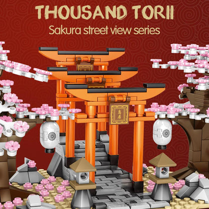 Romantic Japanese Torii Gates Cherry Blossom Trees Building Sets | Special Edition