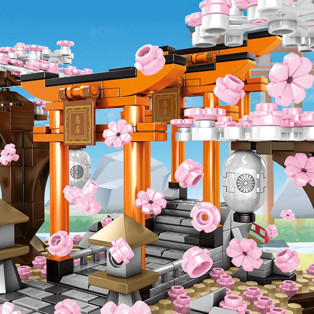 Romantic Japanese Torii Gates Cherry Blossom Trees Building Sets | Special Edition