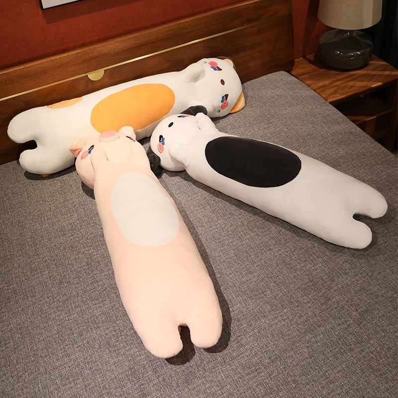 Kawaii 100cm Long Snuggly Dog Cat Pig Plushie Collection