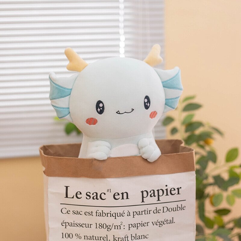Kawaii Axolotl Dragon Plush