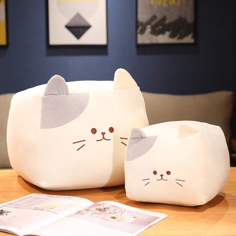 Kawaii Black White Cube Cat Plushies