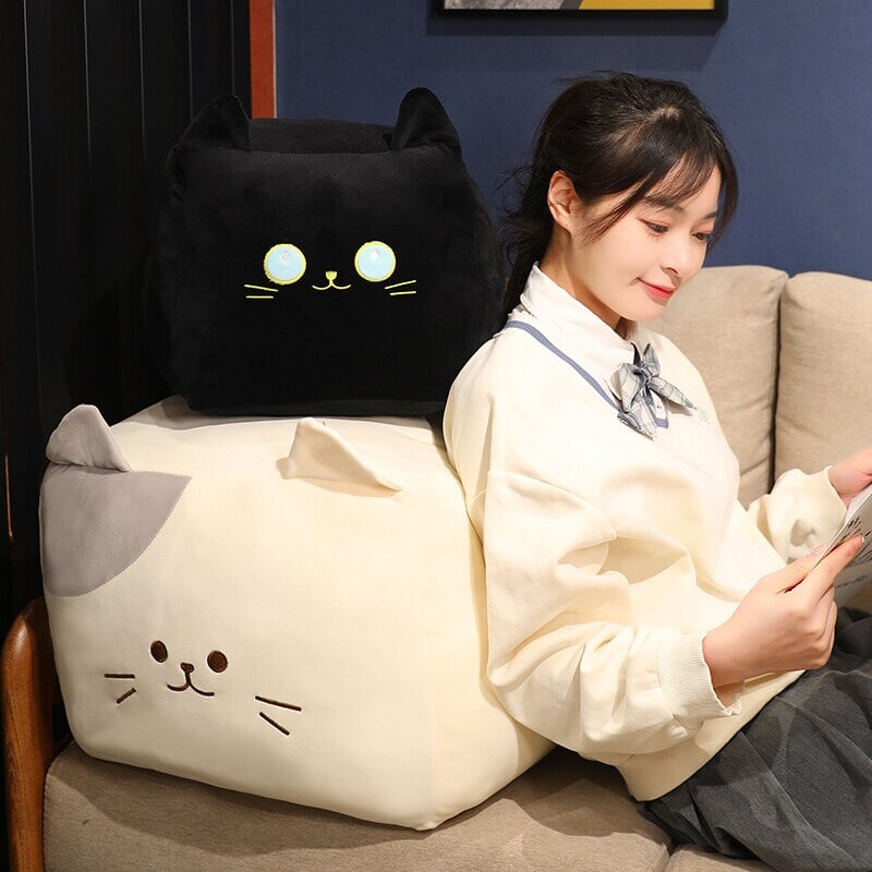 Kawaii Black White Cube Cat Plushies