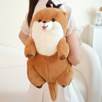 Kawaii Brown Otter Backpack Plushie