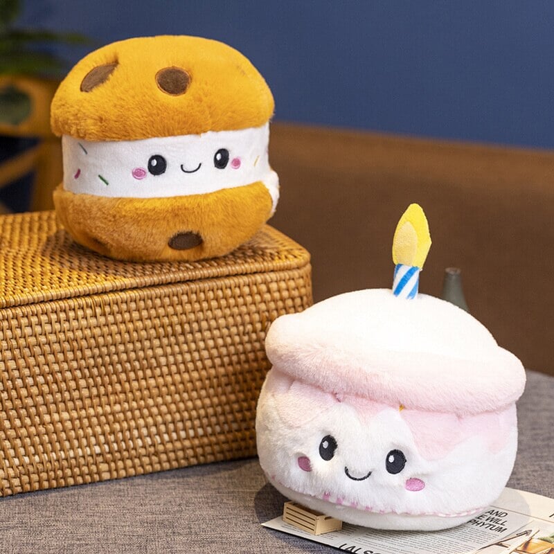 Kawaii Cake Plushie Strawberry Fruit Muffin Bakery Plushies
