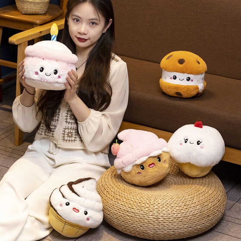 Kawaii Cake Plushie Strawberry Fruit Muffin Bakery Plushies