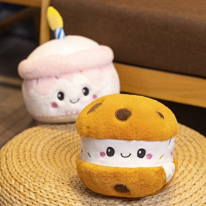 Kawaii Cake Plushie Strawberry Fruit Muffin Bakery Plushies