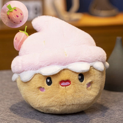 Kawaii Cake Plushie Strawberry Fruit Muffin Bakery Plushies
