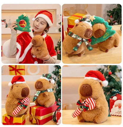 Kawaii Capybara Christmas-themed Plushies