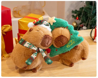 Kawaii Capybara Christmas-themed Plushies