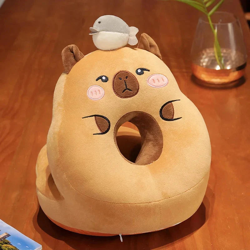 Kawaii Capybara Power Nap Head Rest Cushion