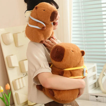 Kawaii Capybara with Backpack Plush Collection