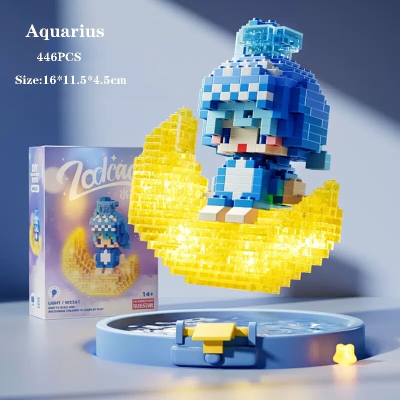 Kawaii Chibi Moon Zodiac Star Constellations Nano Building Blocks