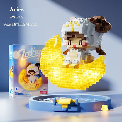 Kawaii Chibi Moon Zodiac Star Constellations Nano Building Blocks