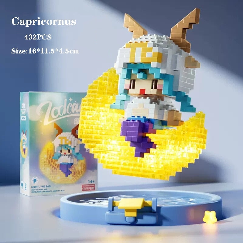 Kawaii Chibi Moon Zodiac Star Constellations Nano Building Blocks