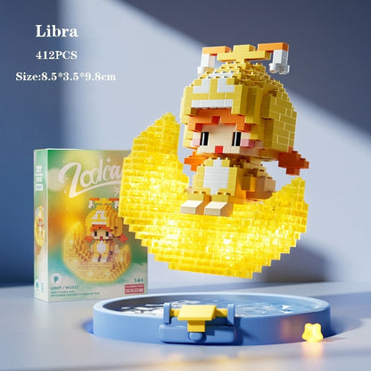 Kawaii Chibi Moon Zodiac Star Constellations Nano Building Blocks