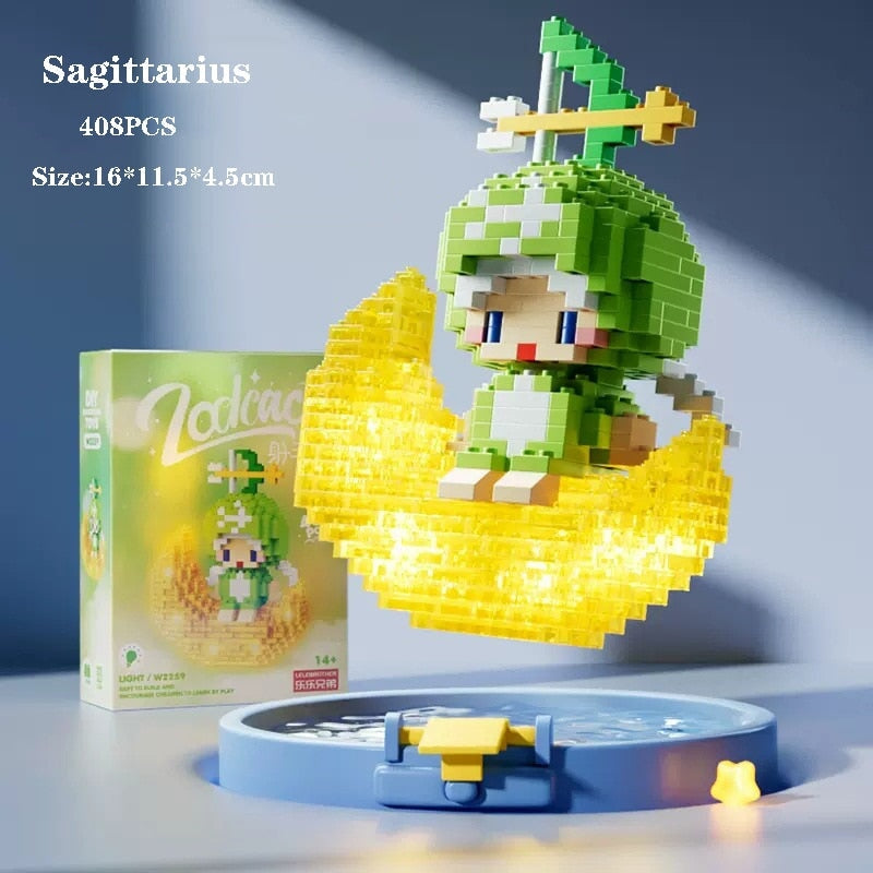 Kawaii Chibi Moon Zodiac Star Constellations Nano Building Blocks