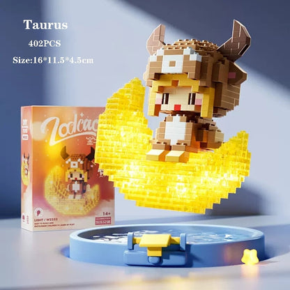 Kawaii Chibi Moon Zodiac Star Constellations Nano Building Blocks