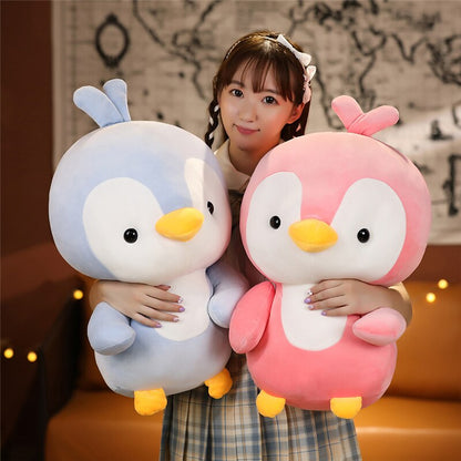 kawaii chibi penguin trio plushies