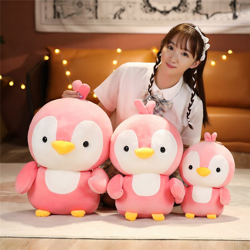 kawaii chibi penguin trio plushies