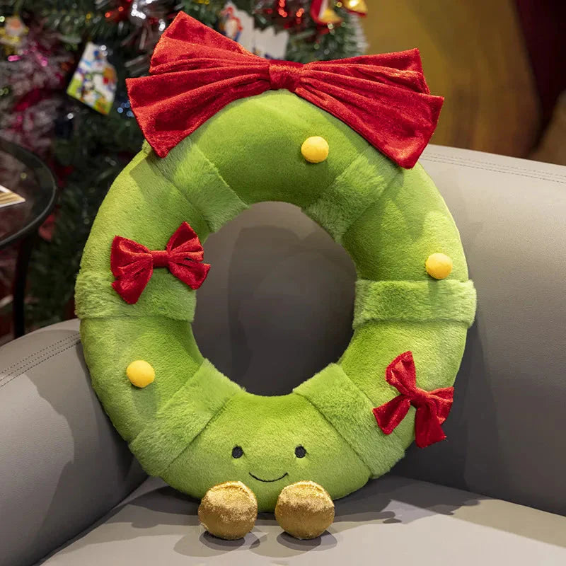 Kawaii Christmas Tree Wreath Door Ring Plushies