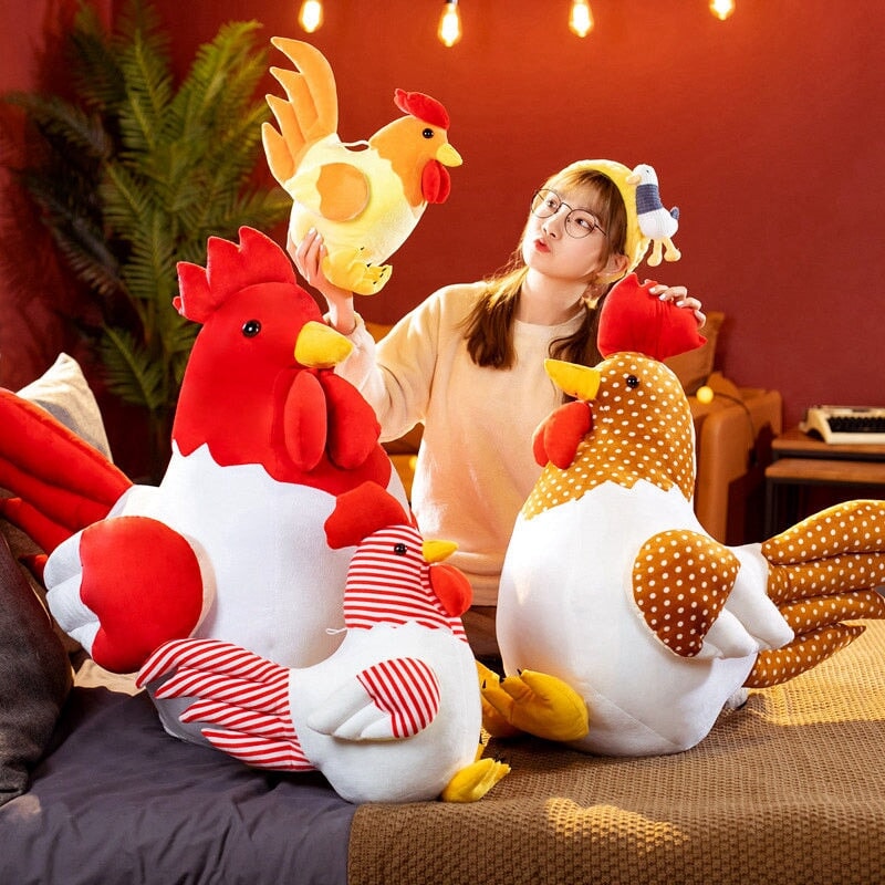 Kawaii Chubby Chicken Plushie Family