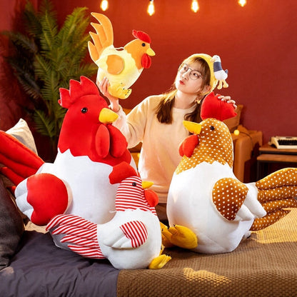 Kawaii Chubby Chicken Plushie Family