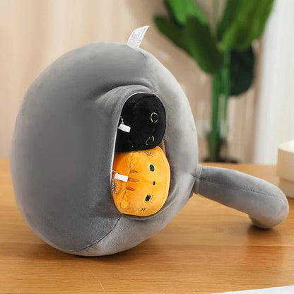 Kawaii Chunky Cat Plushies with Kittens