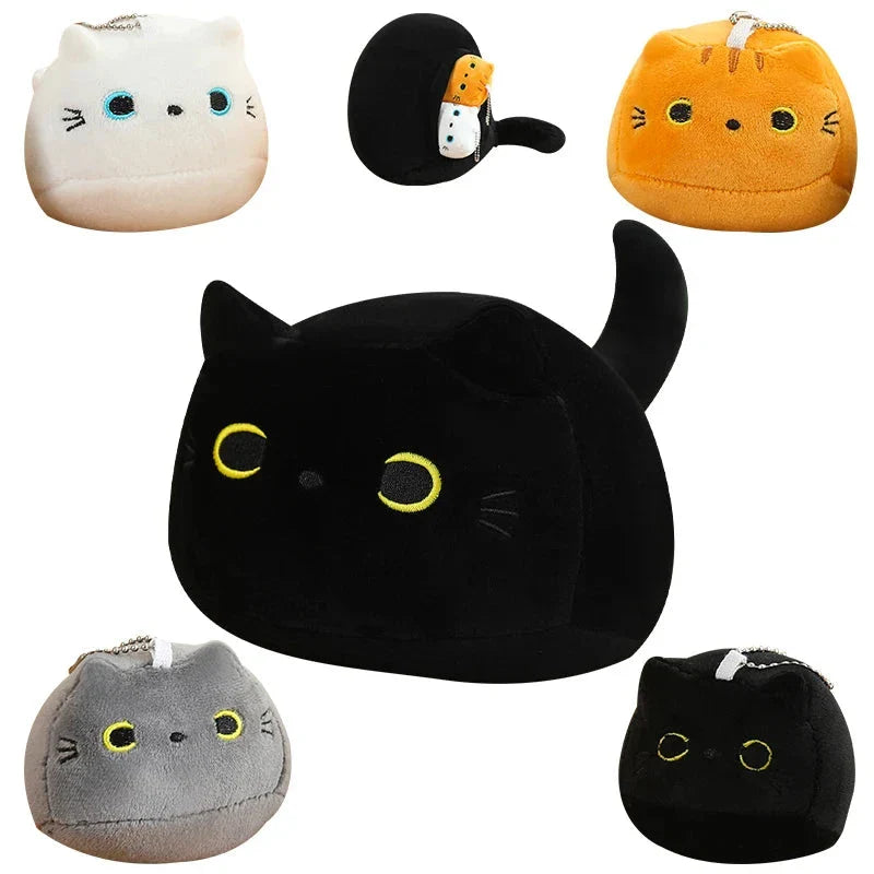 Kawaii Chunky Cat Plushies with Kittens