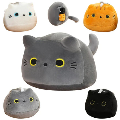 Kawaii Chunky Cat Plushies with Kittens