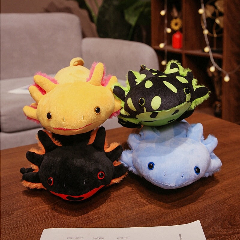 Kawaii Colorful Likelike Axolotl Plushie Family