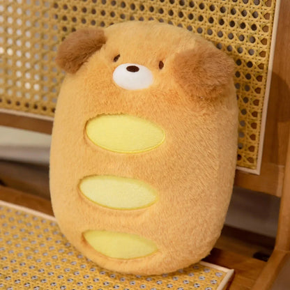 Kawaii Dog Bread Baguette Plushie