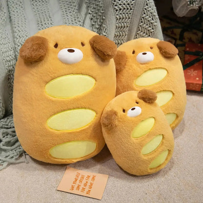 Kawaii Dog Bread Baguette Plushie