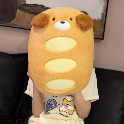 Kawaii Dog Bread Baguette Plushie