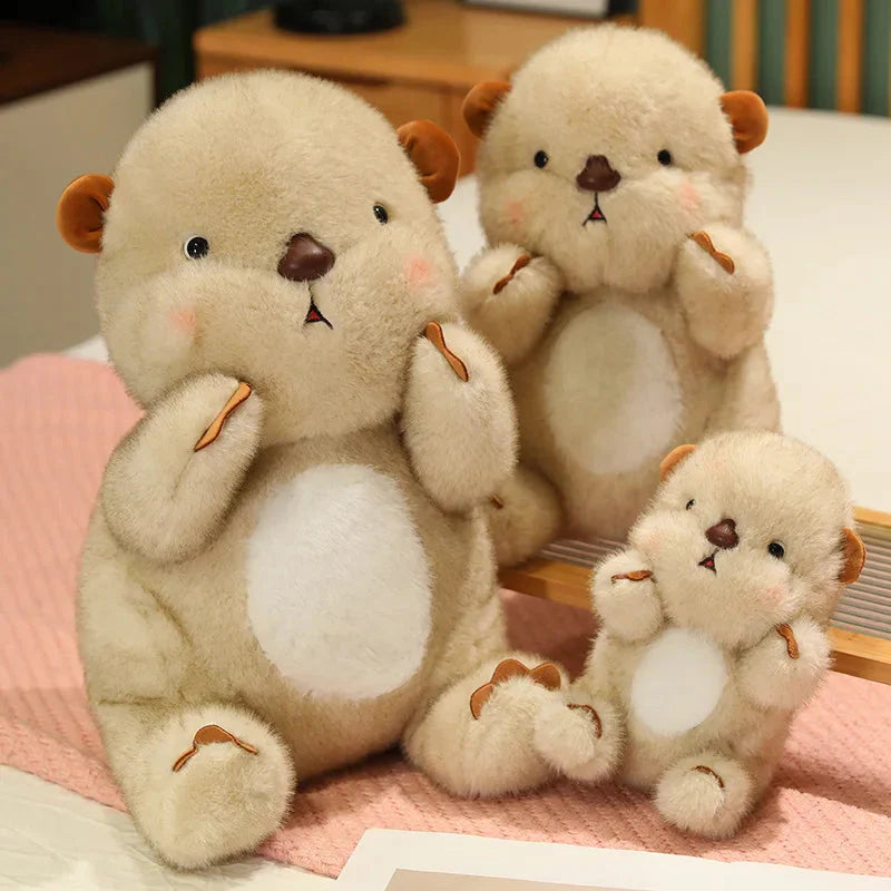 Kawaii Fluffy Blushing Otter Plushie