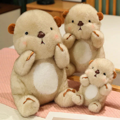 Kawaii Fluffy Blushing Otter Plushie