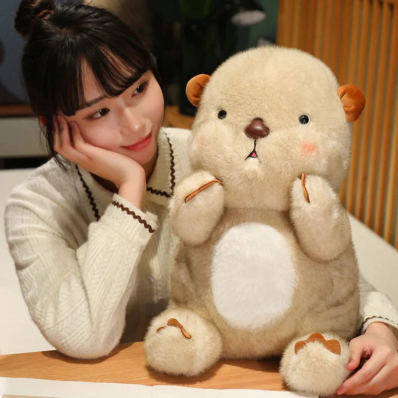 Kawaii Fluffy Blushing Otter Plushie