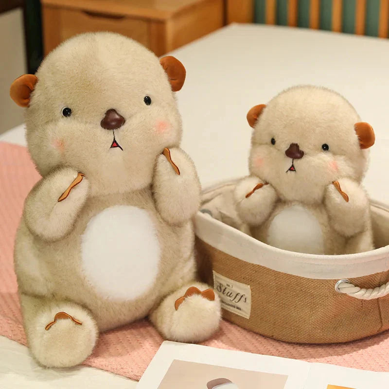 Kawaii Fluffy Blushing Otter Plushie